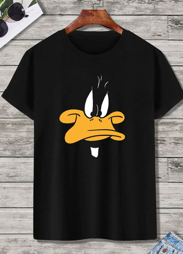 Черная футболка мужская черная daffy duck angry Love&Live