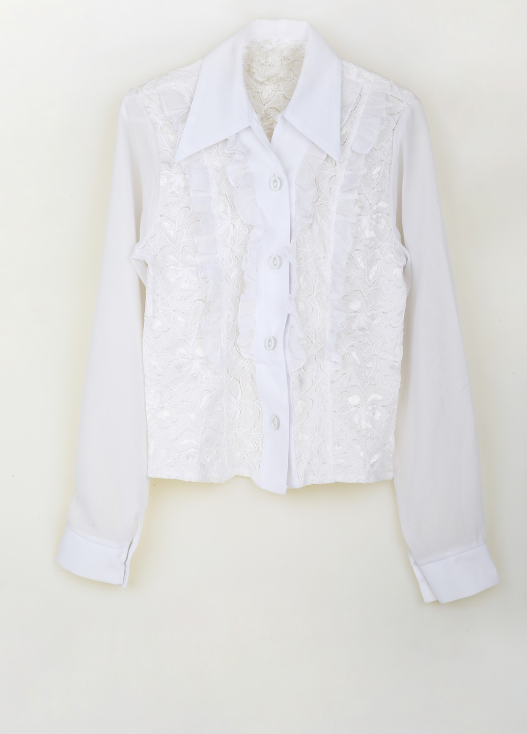 Белая однотонная блузка Florida Mode демисезонная