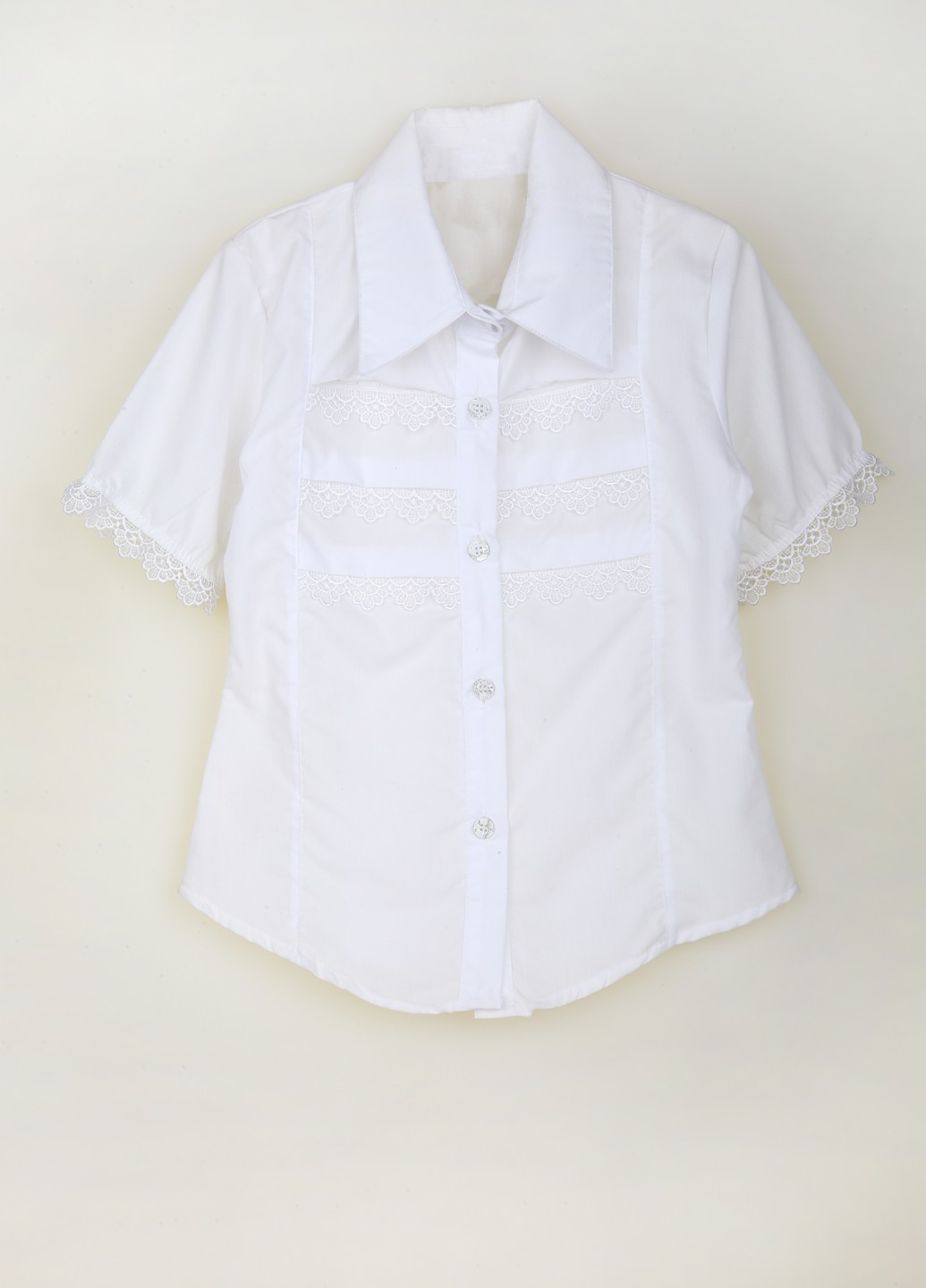 Белая однотонная блузка Miles летняя