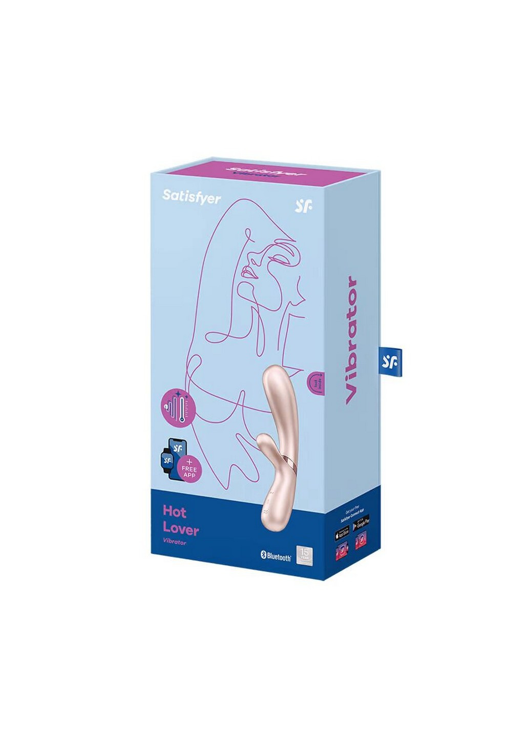 Смарт вібратор-кролик з підігрівом Hot Lover Nude Satisfyer (258591130)