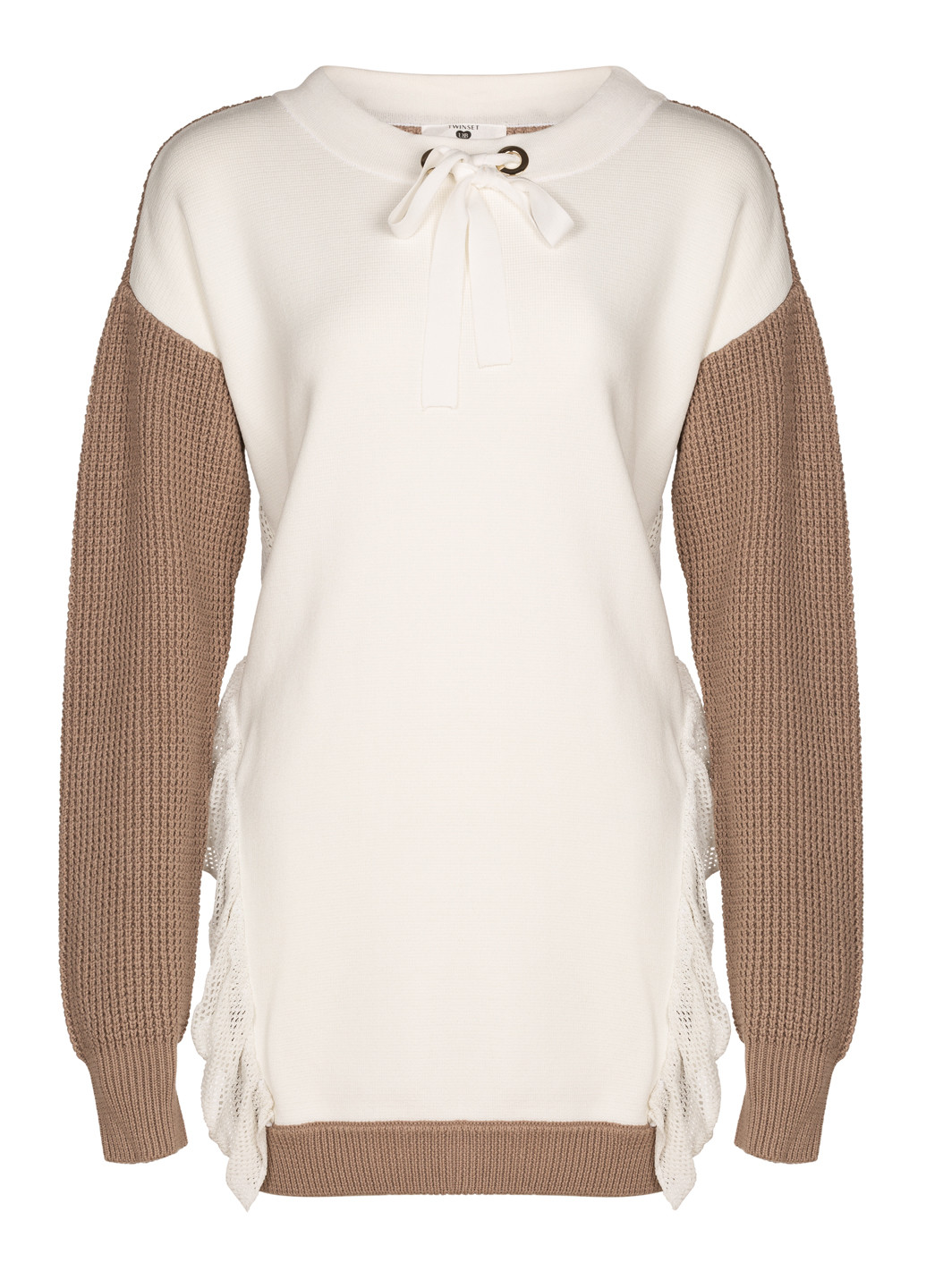 Коричневий демісезонний жіночий трикотажний светр джемпер Twinset