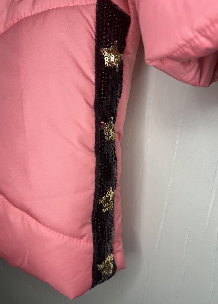 Рожева зимня куртка зимова для дівчинки MDM