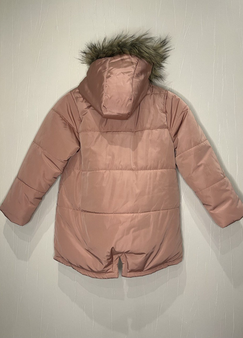 Пудровая зимняя куртка зимняя для девочки MDM