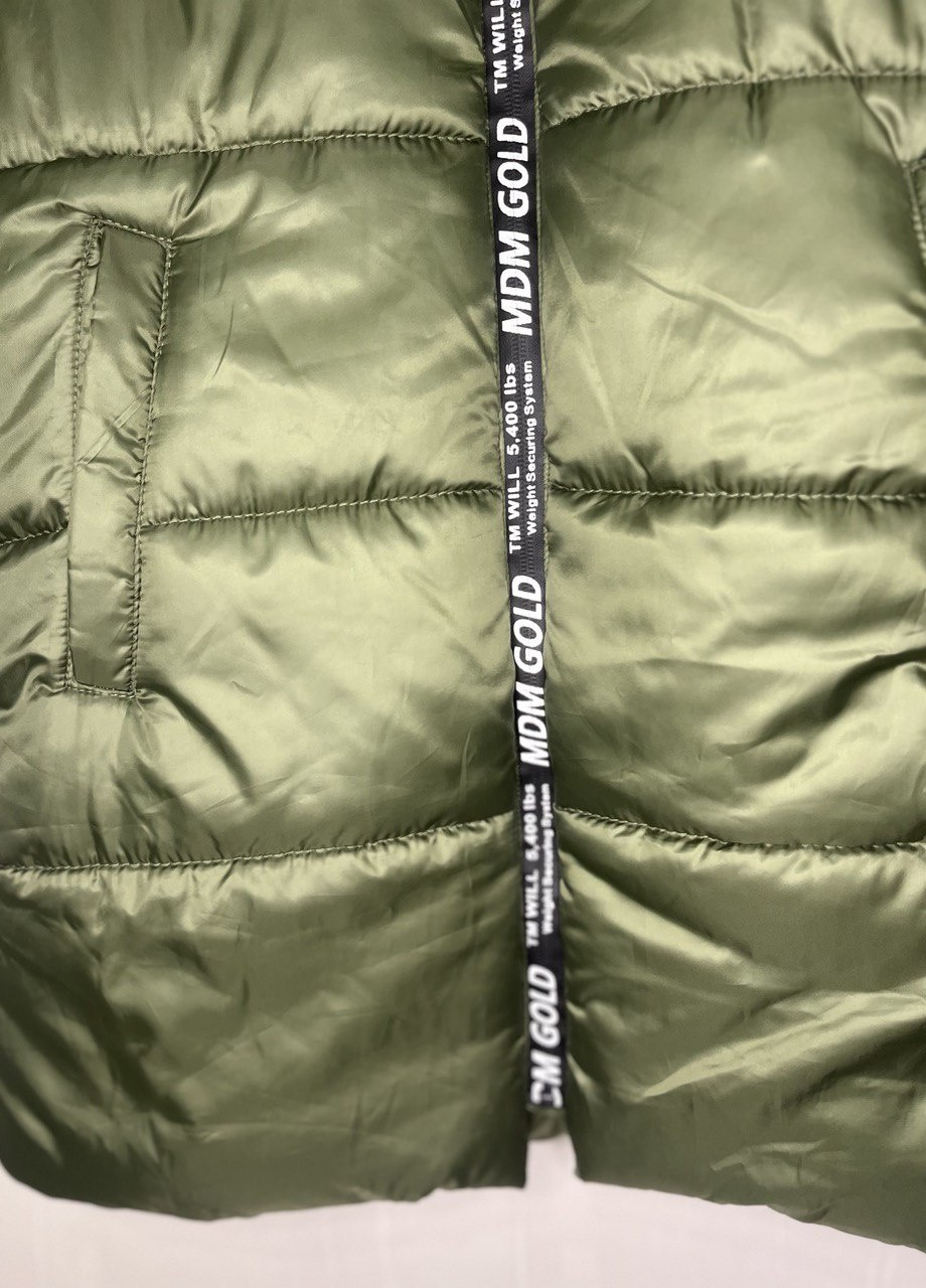 Оливковая зимняя куртка зимняя для девочки MDM