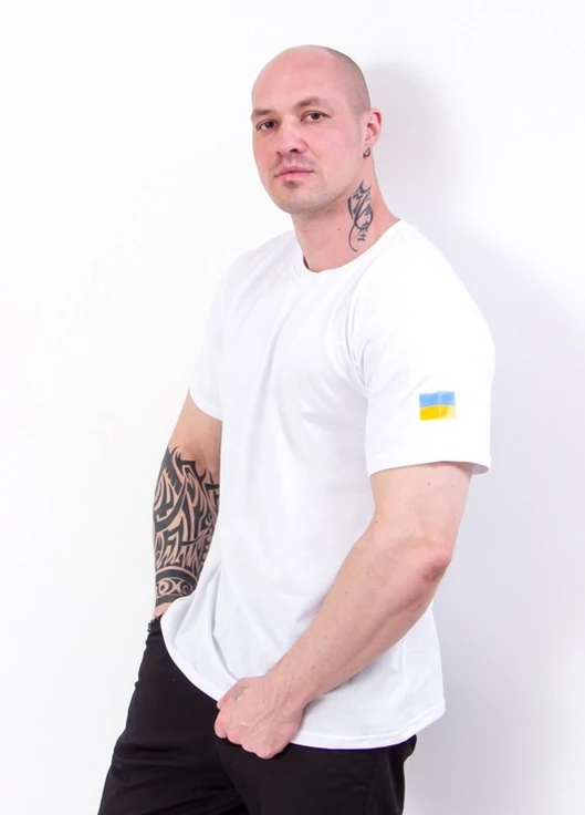 Біла футболка чоловіча білий носи своє (8012-у-3-v0) Носи своє