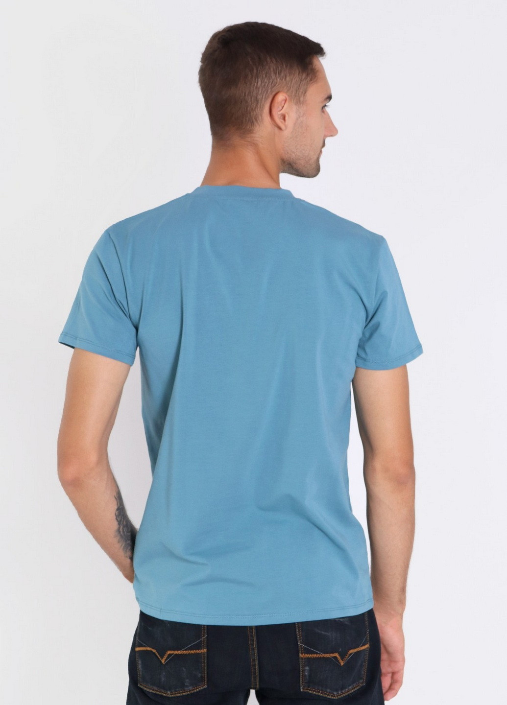 Блакитна футболка чоловіча з коротким рукавом NEL