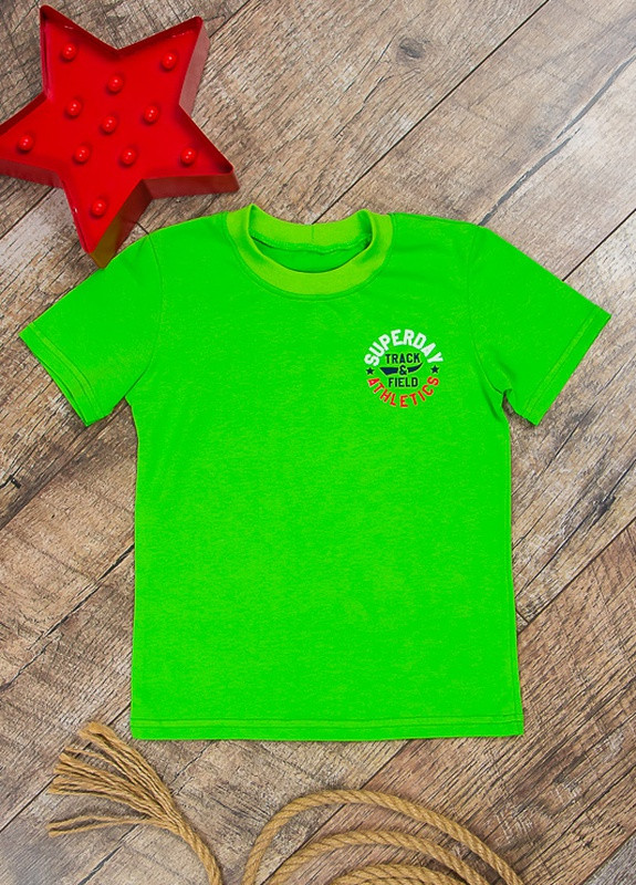 Зеленая летняя футболка дитяча "спорт" зелений носи своє (6021-1-v17) Носи своє