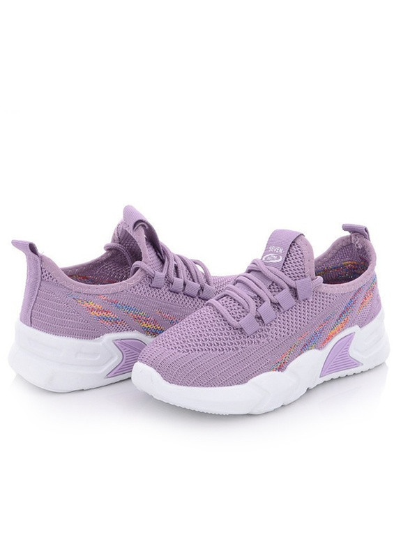 Фиолетовые демисезонные кросівки для дівчинки (підліткові) фіолетовий (3315-v0) No Brand