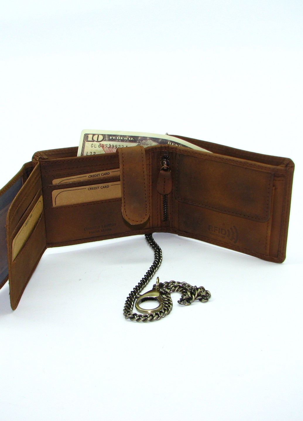 Шкіряне портмоне з ланцюжком Always Wild (258629229)