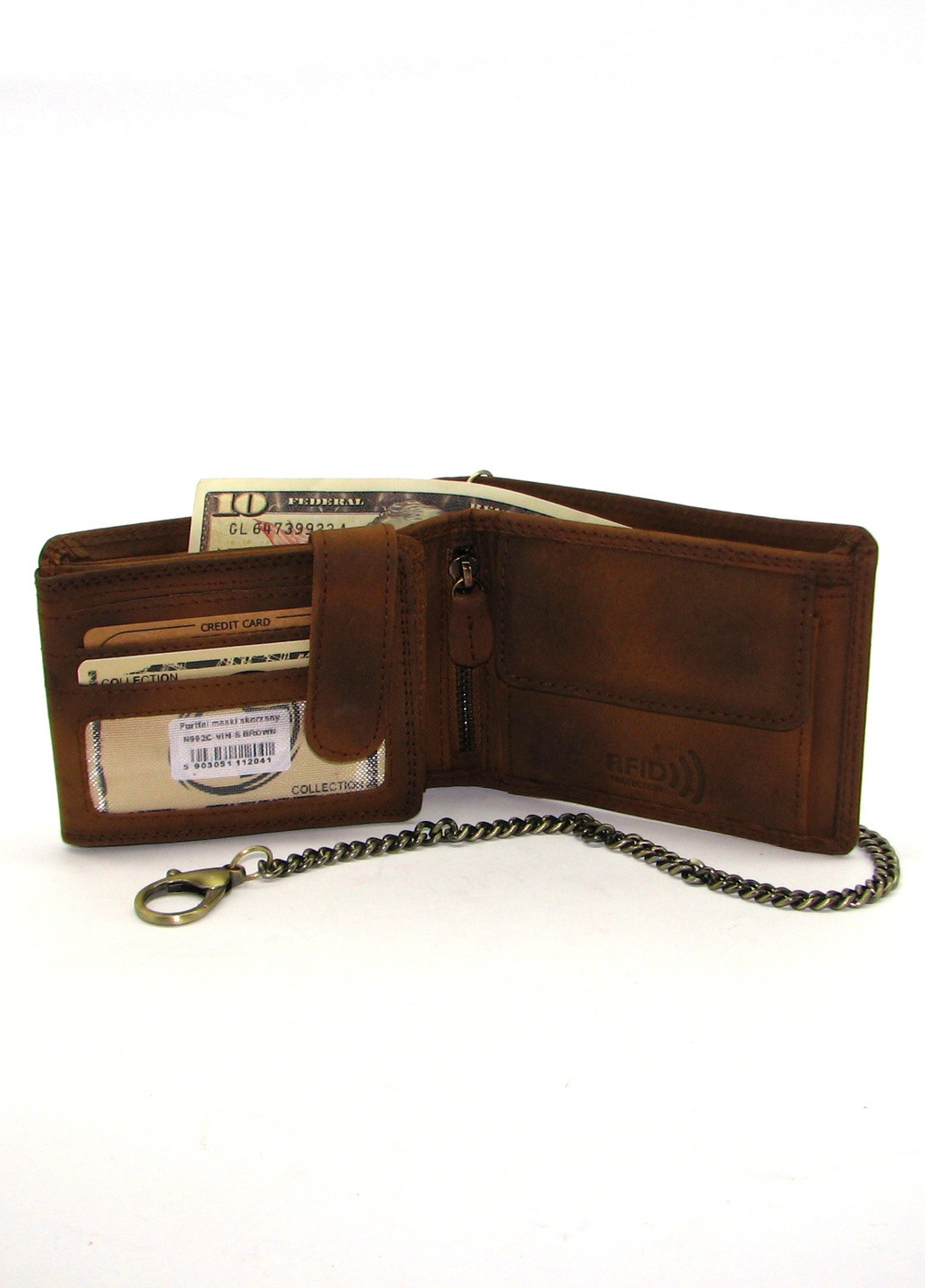 Шкіряне портмоне з ланцюжком Always Wild (258629229)