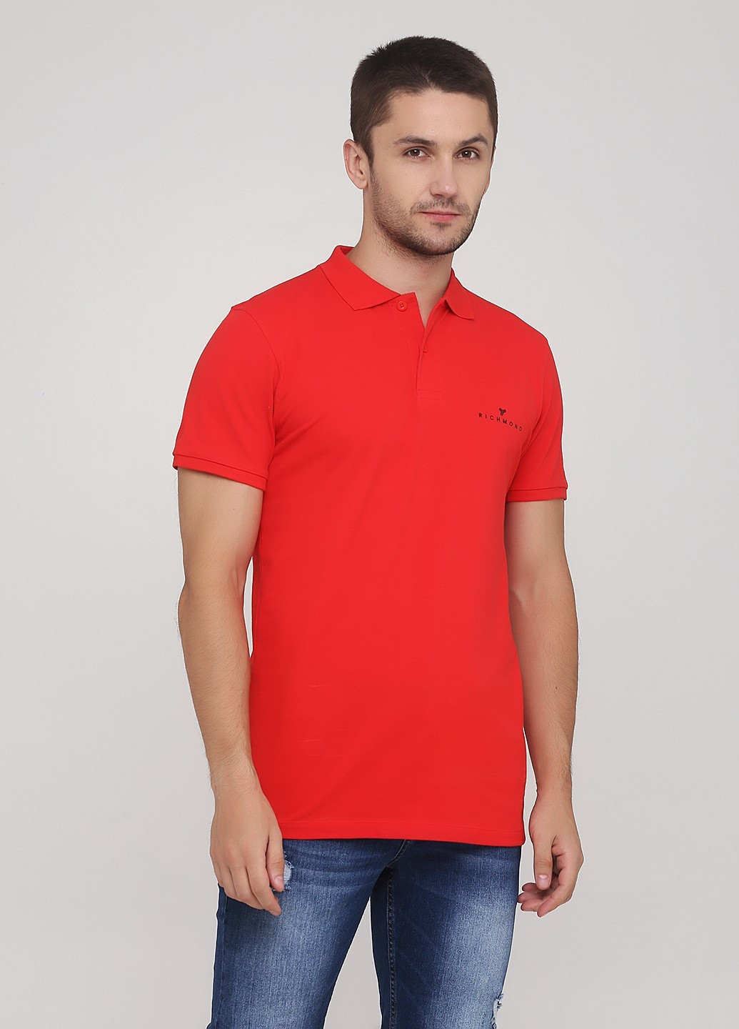 Красная футболка-поло для мужчин John Richmond