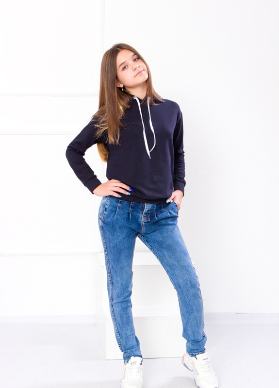 Голубые демисезонные джинси для дівчаток (підліткові) блакитний (95096-v1) No Brand