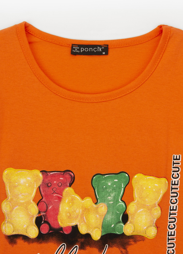 Помаранчева літня футболка Poncik