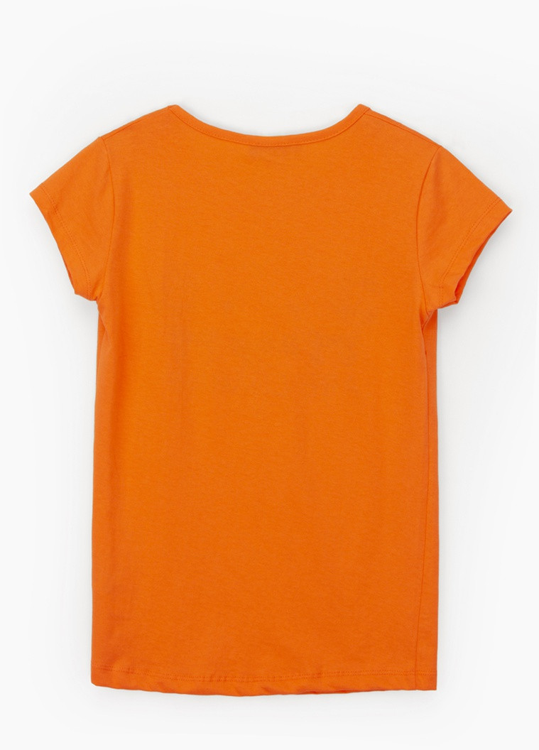 Оранжевая летняя футболка Poncik