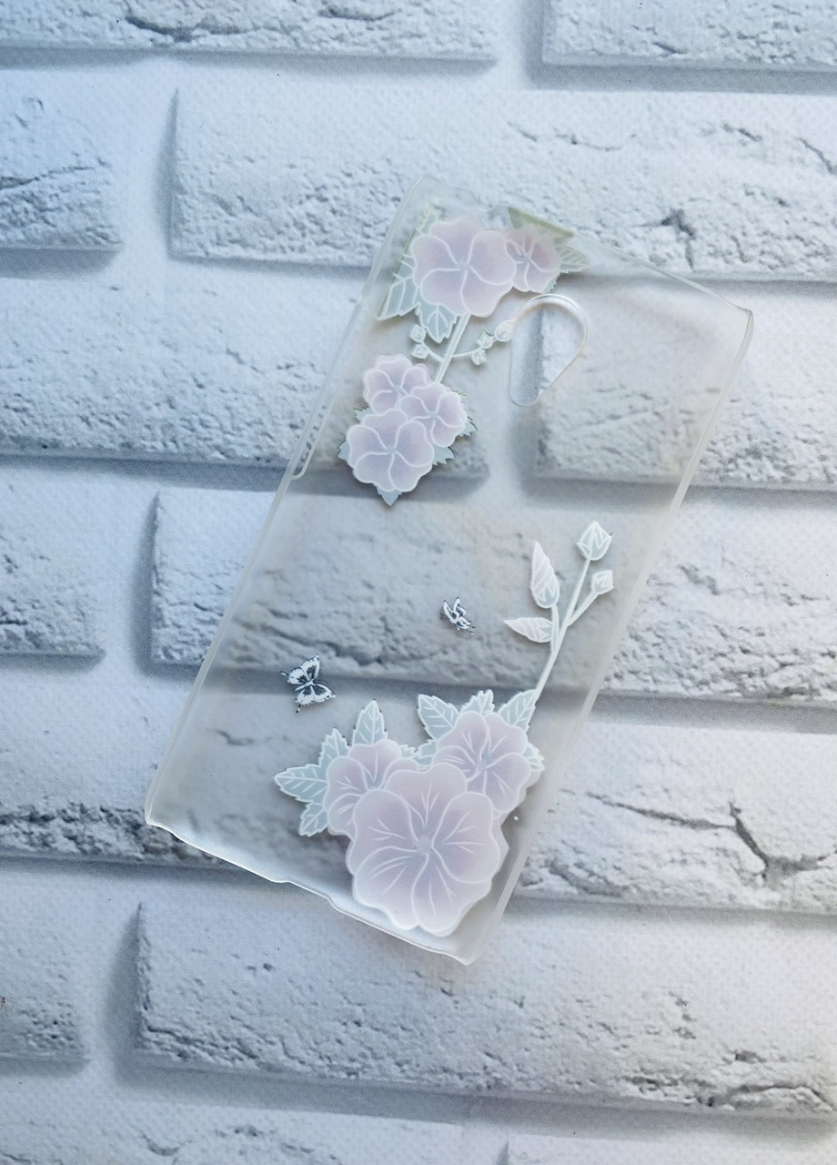 Пластиковый чехол с рисунком для Meizu M2 Note :: Мальвы розовые Creative (258627204)