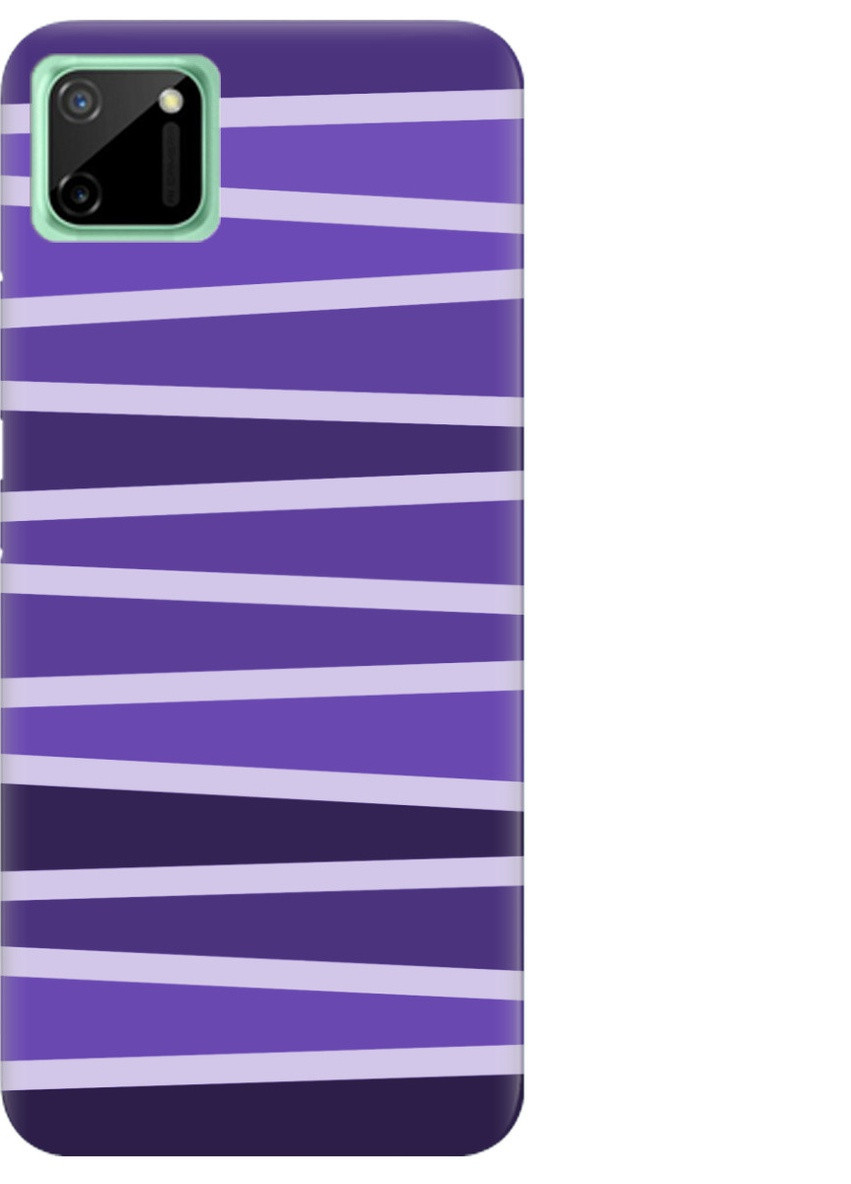 Чохол на Realme C11 дизайн Фіолетові смужки принт 53 Creative (258627054)