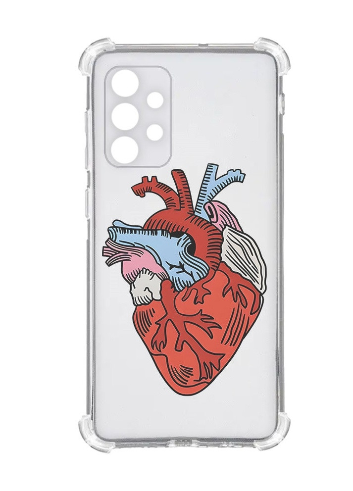 Чехол с утолщёнными углами на Oppo A72 5G :: Сердце анатомическое (принт 250) Creative (258627051)