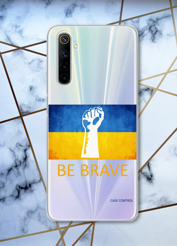 Прозрачный чехол на Realme 6 патриотический дизайн Мужество Украина принт 42 Creative (258627270)