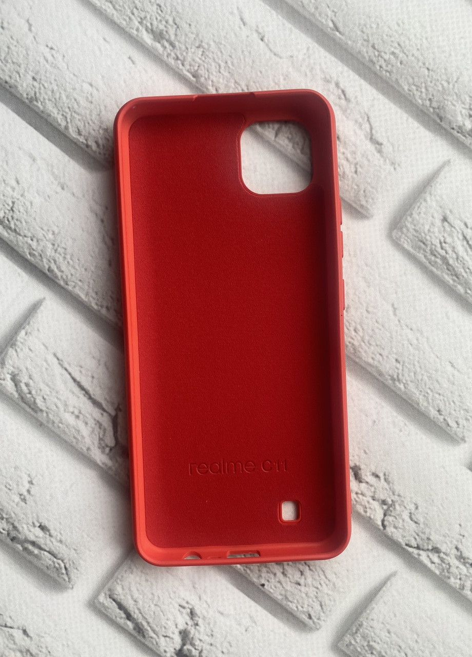 Силиконовый чехол Silicone Case Full для Realme C11 Красный Creative (258627549)
