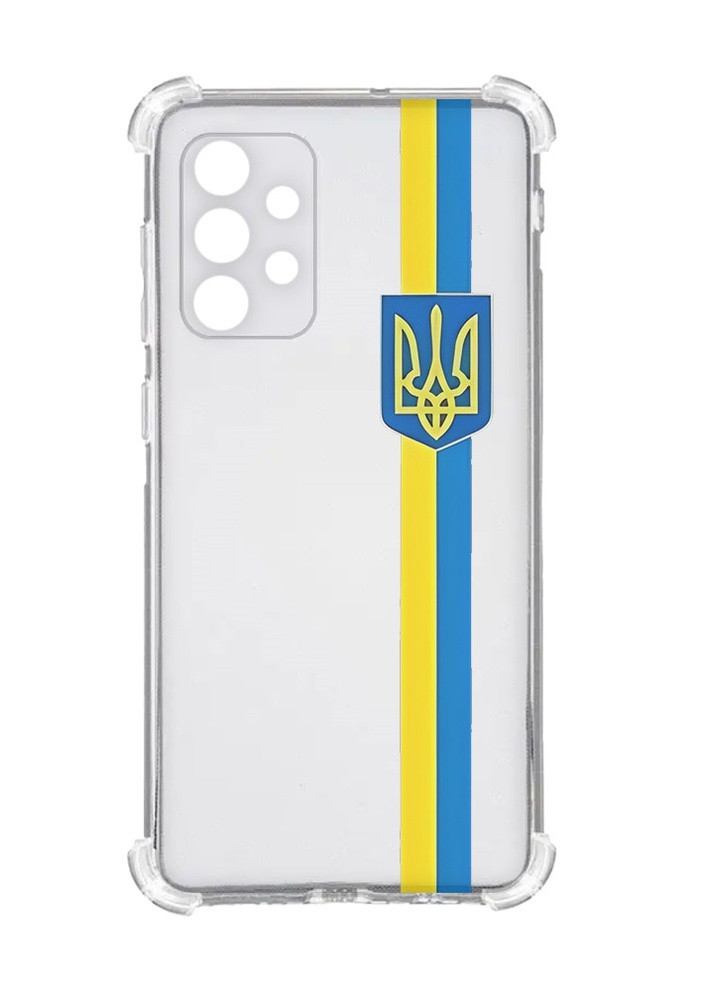 Чехол с утолщёнными углами на Oppo A72 5G :: Лента Украина (патриотический принт 253) Creative (258627192)