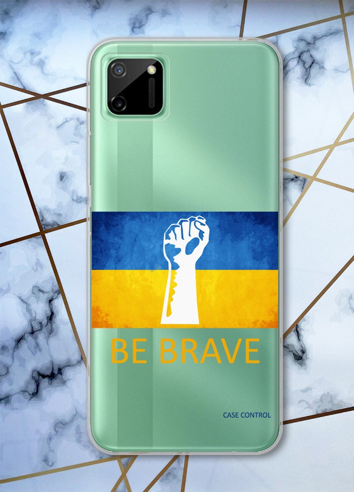 Прозрачный чехол на Realme C11 патриотический дизайн Мужество Украина принт 42 Creative (258627485)