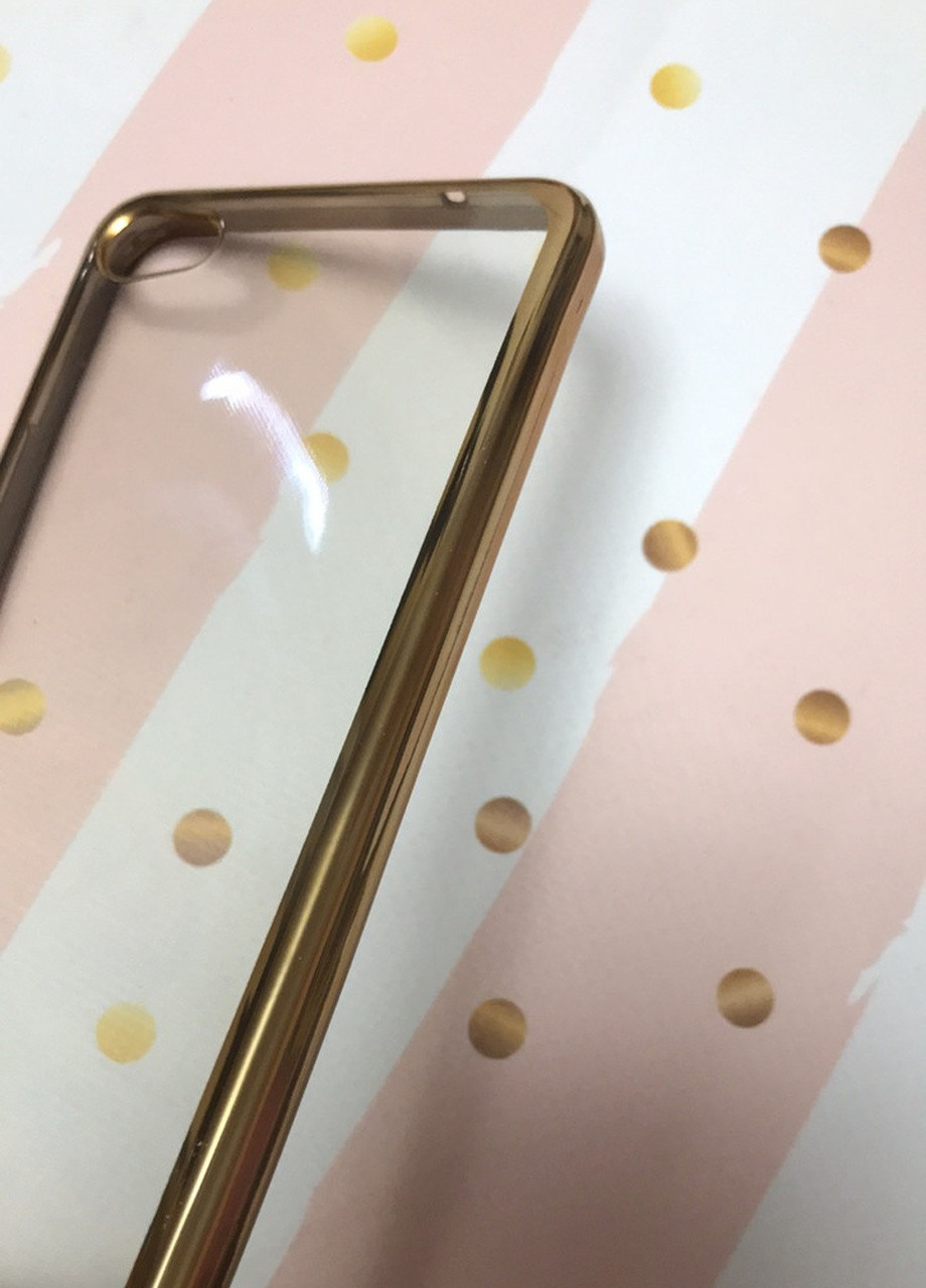 Силиконовый прозрачный чехол с золотым ободком для Meizu U20 Золотой Creative (258626968)