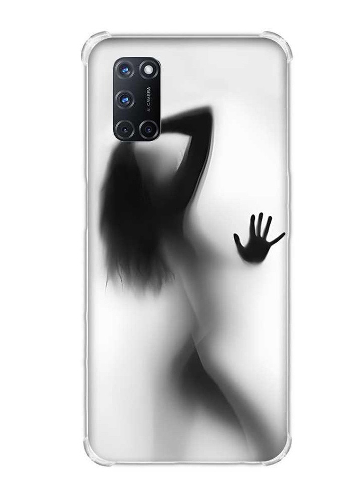 Прозрачный чехол с рисунком для Oppo A52/ A72/ A92 рельефный дизайн Силуэт девушки принт: 66 Creative (258627165)