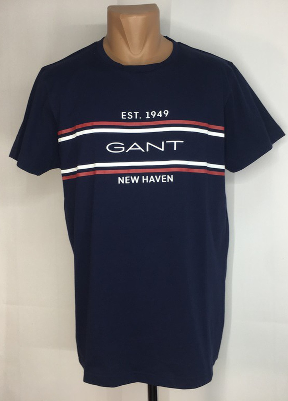 Темно-синяя футболка с коротким рукавом Gant