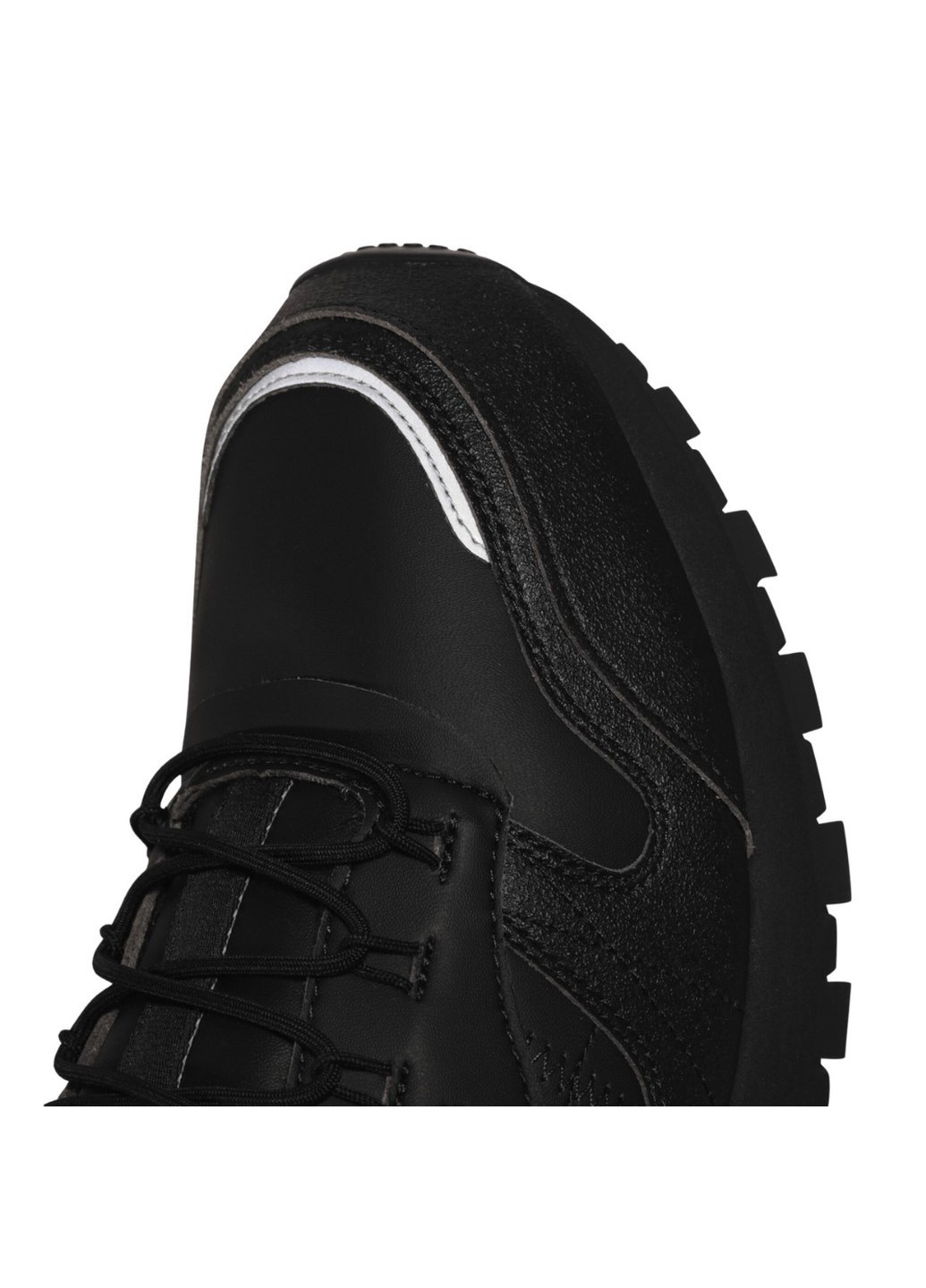 Черные демисезонные мужские повседневные кроссовки cl leather fz1188 Reebok