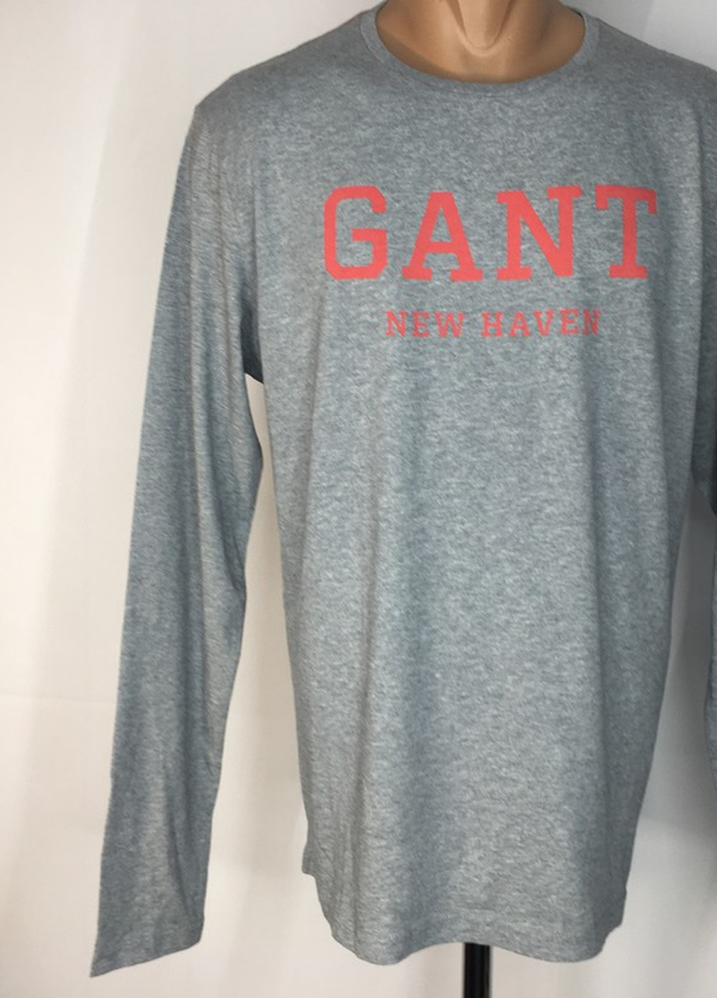 Серый демисезонный кэжуал лонгслив Gant меланж