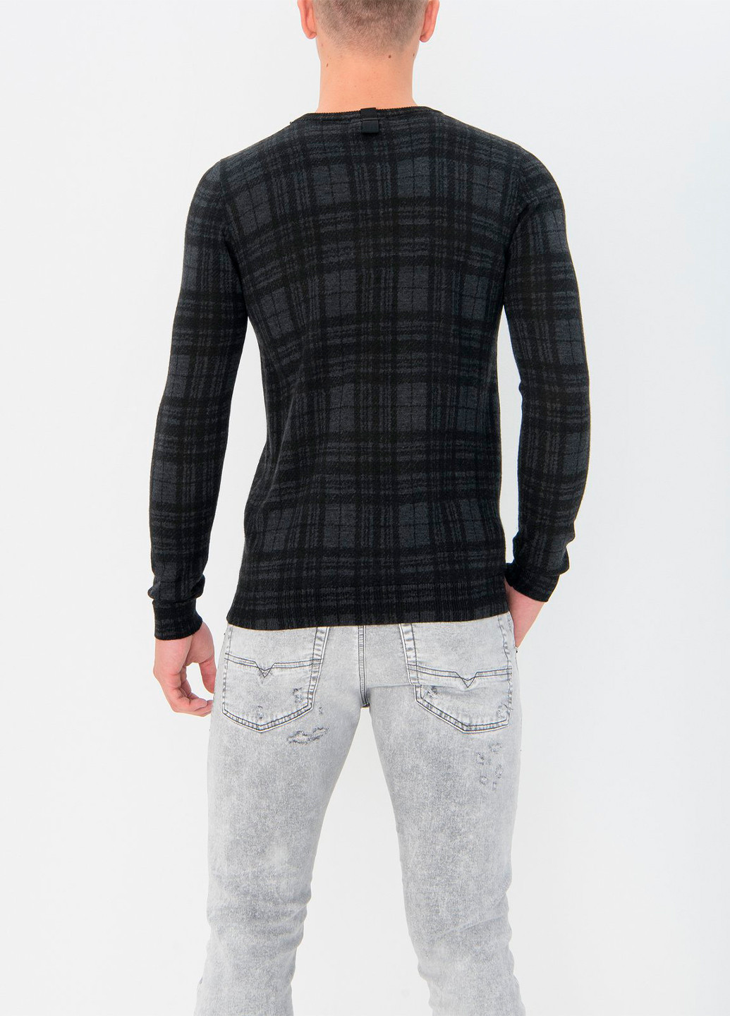 Графитовый зимний мужской шерстяной свитер джемпер Antony Morato