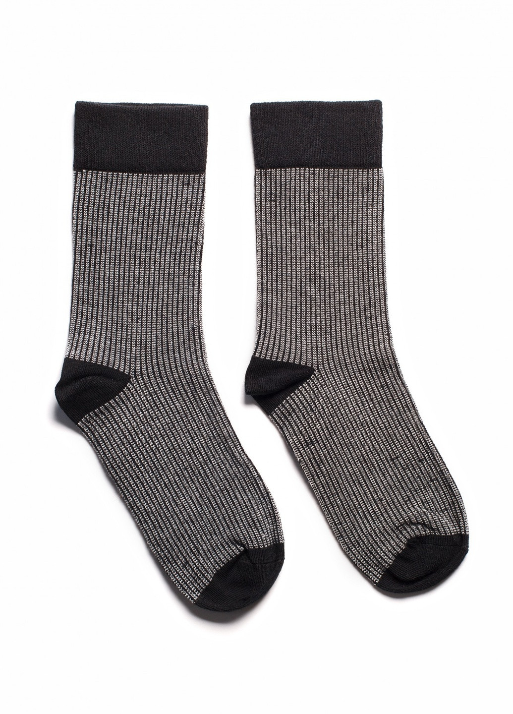 Носки с принтом цветные полосы высокие бесшовные дышащие качественные ORGANIC cotton черные 39-41 JILL ANTONY (258630782)