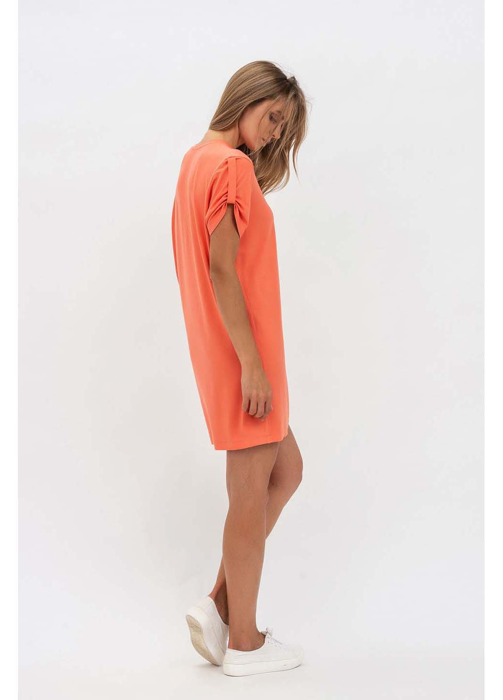 Оранжевое кэжуал платье Lesia