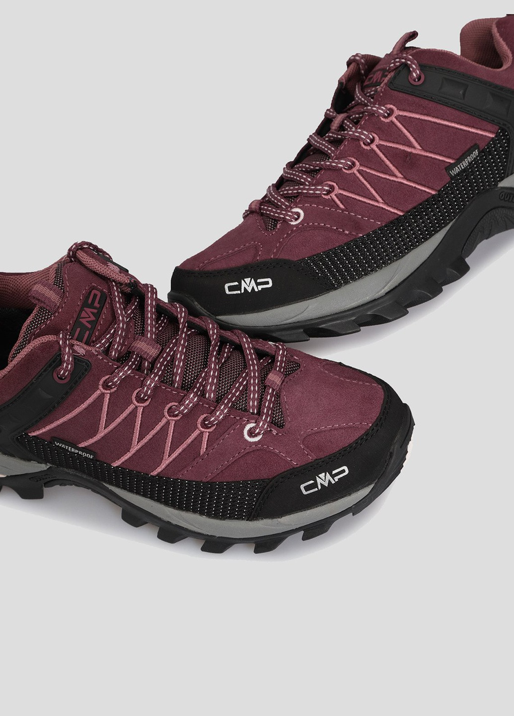 Красные всесезонные бордовые кроссовки для треккинга rigel low wmn trekking shoes w CMP