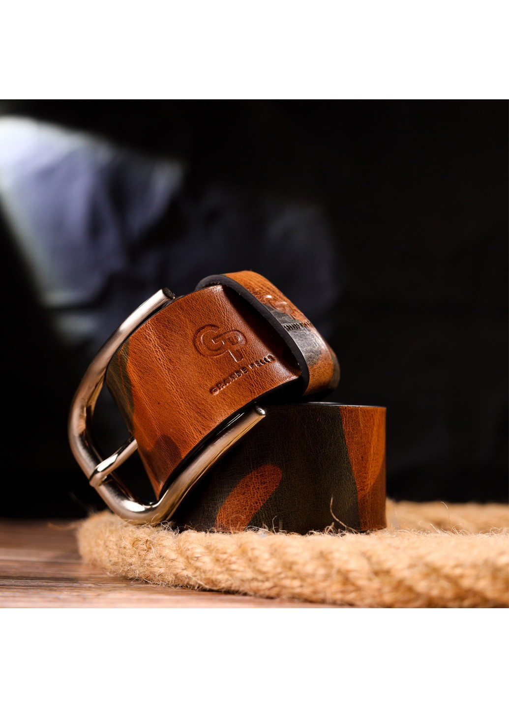 Мужской кожаный ремень 3,8х120 см Grande Pelle (258638290)