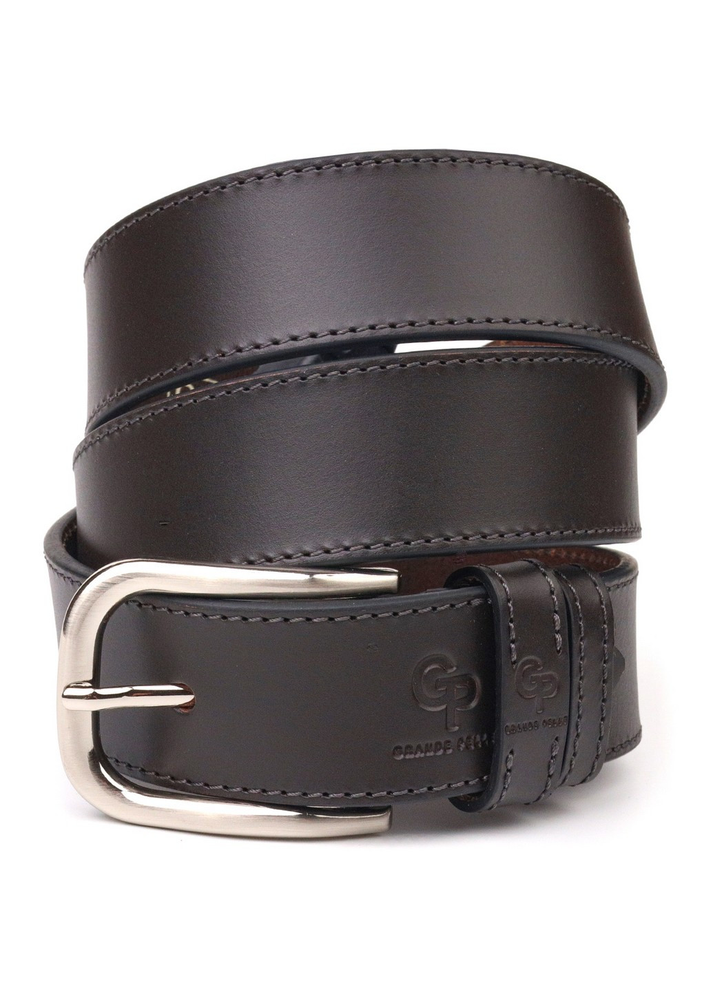 Чоловічий шкіряний ремінь 4х120 см Grande Pelle (258638284)