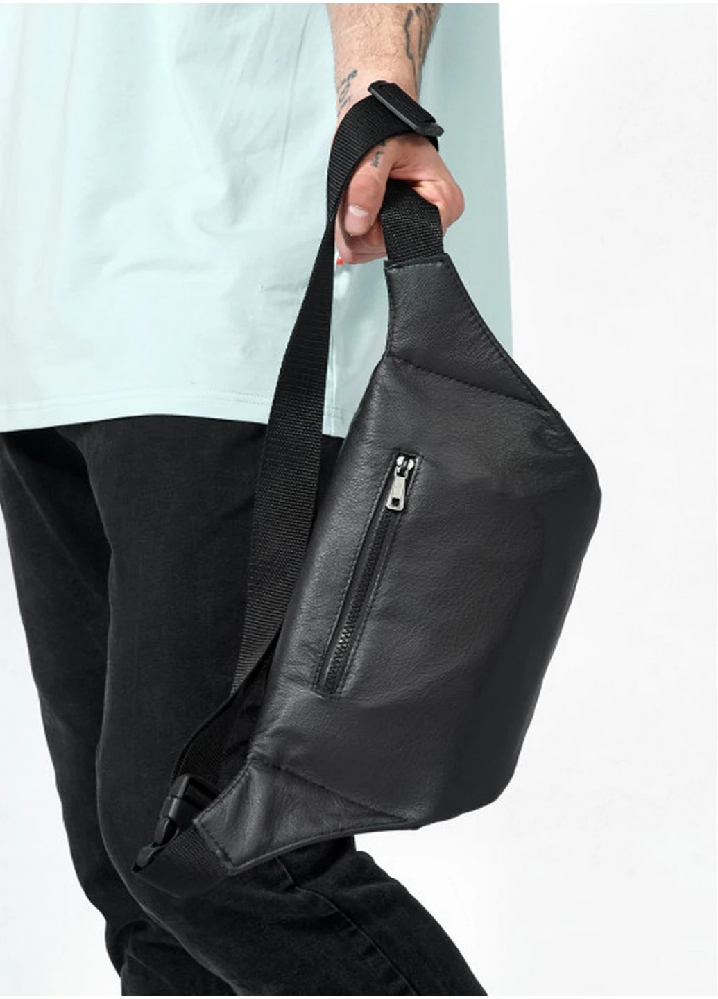 Чоловіча сумка бананка 38х17х6 см Sambag (258638277)