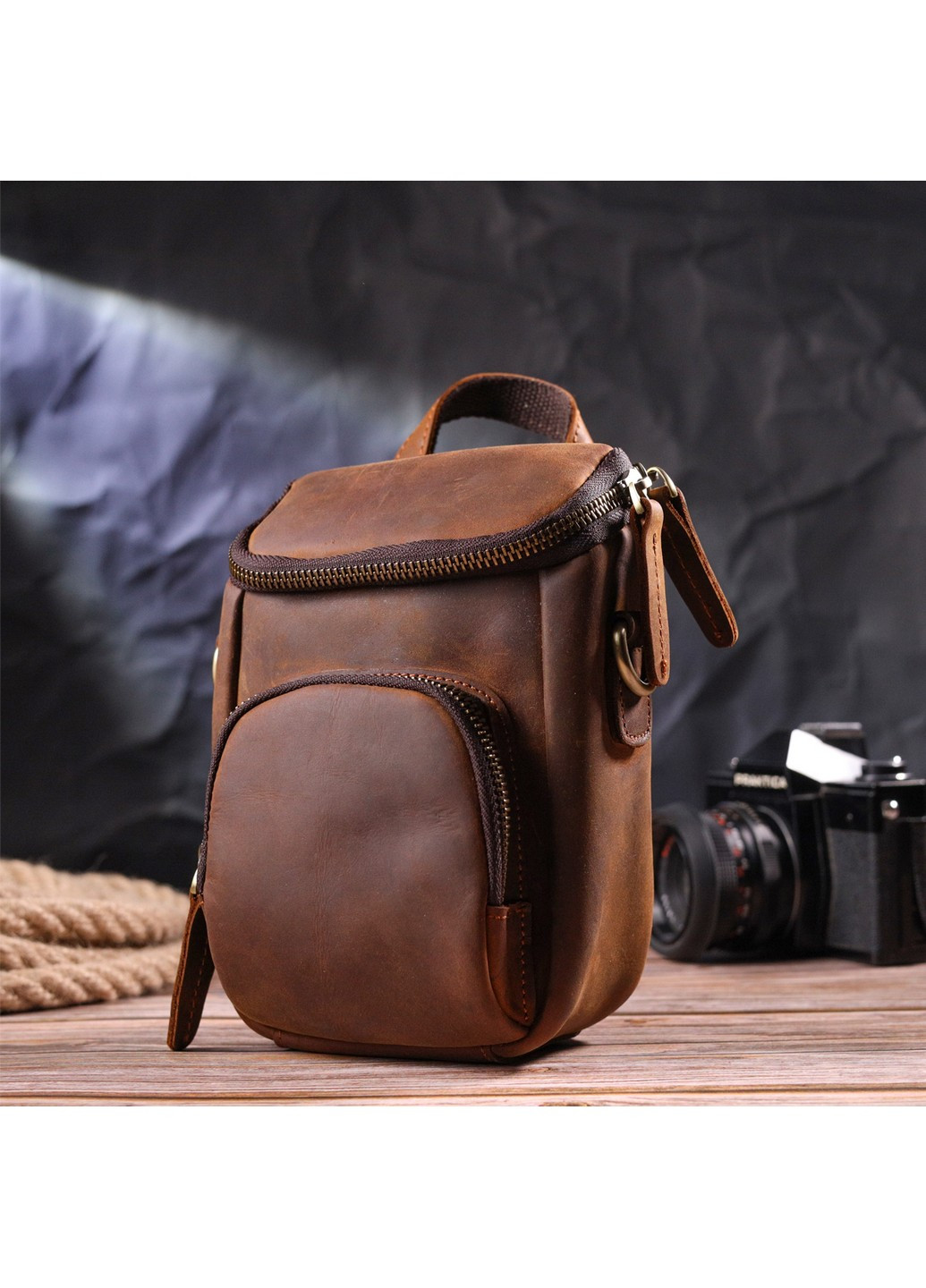 Чоловіча шкіряна сумка 13,5х19х8 см Vintage (258638121)