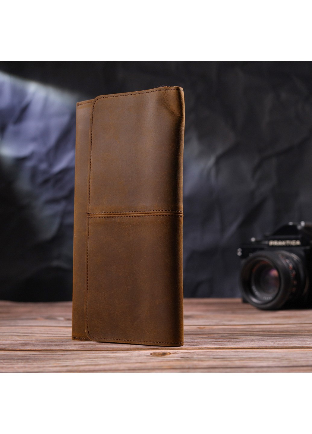 Чоловічий шкіряний гаманець 20х10х0,5 см Vintage (258638129)