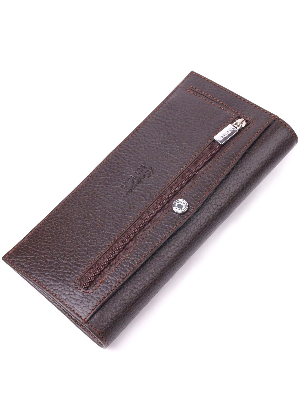Чоловічий шкіряний гаманець 9х19х1,5 см Karya (258638380)