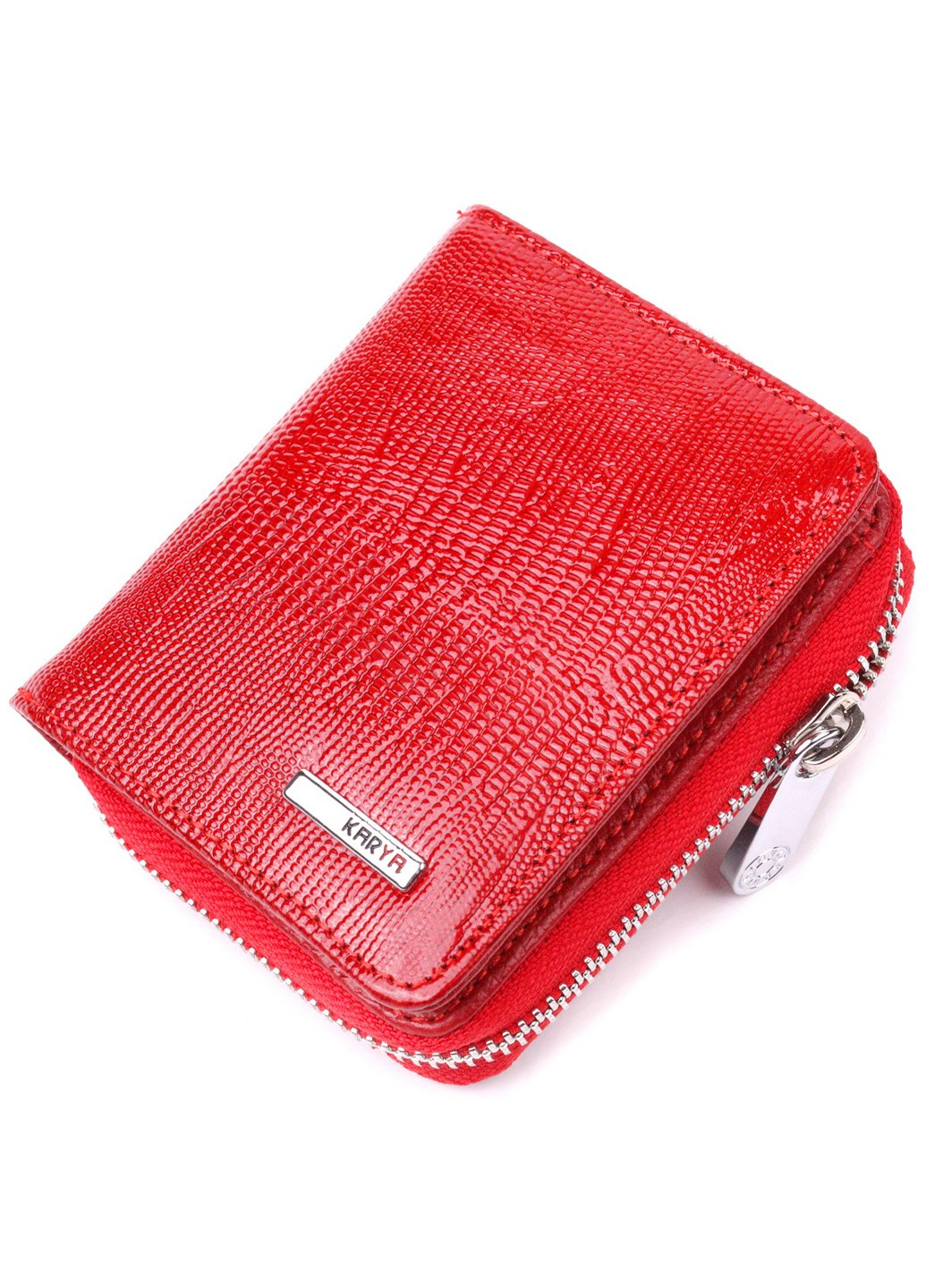 Жіночий шкіряний гаманець 9х10,3х3 см Karya (258638362)