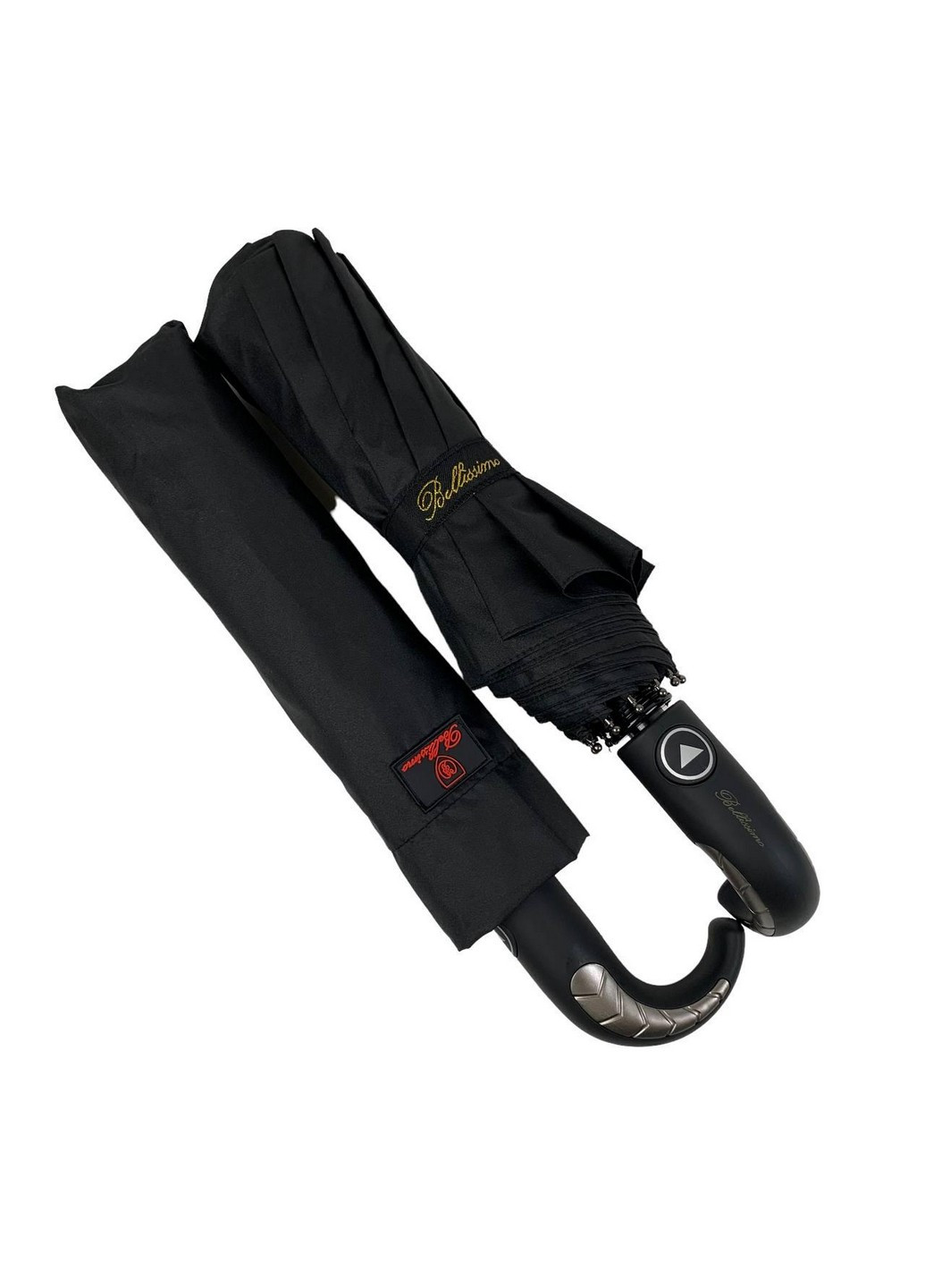 Чорна чоловіча парасолька напівавтомат 102 см Bellissima (258637992)