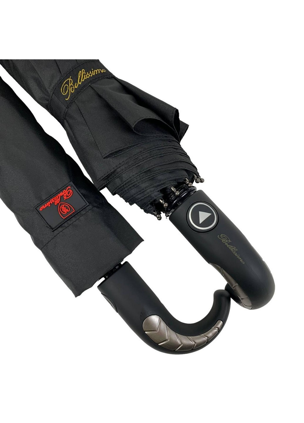 Чорна чоловіча парасолька напівавтомат 102 см Bellissima (258637992)