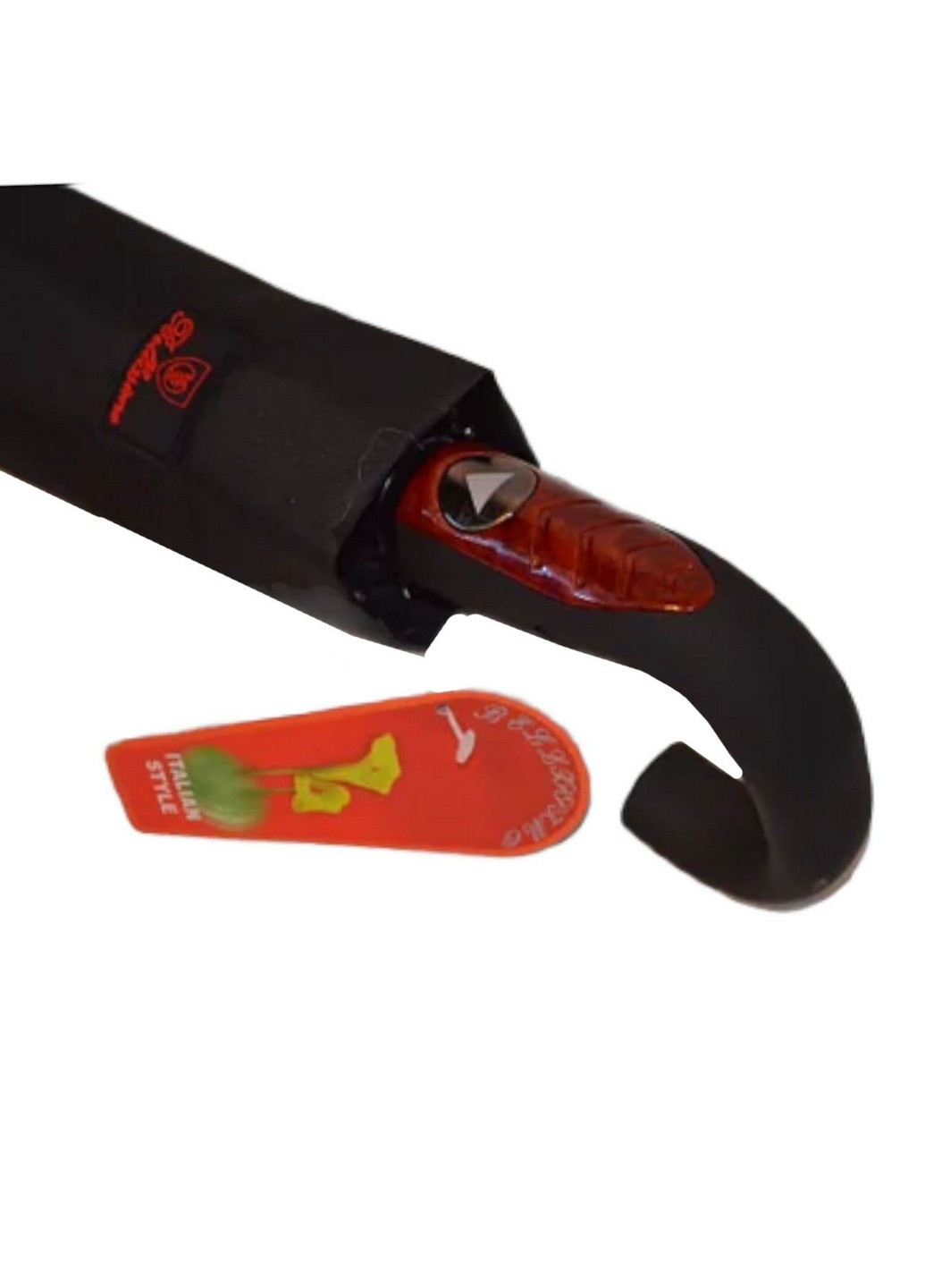 Чорна чоловіча парасолька напівавтомат 100 см Bellissima (258638218)