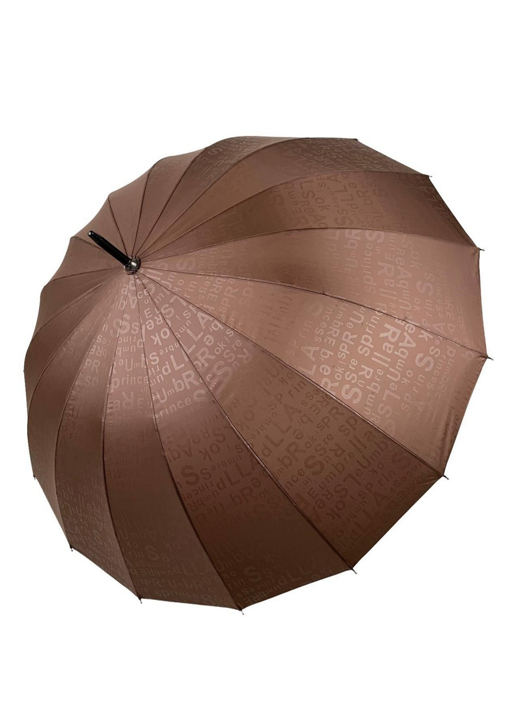 Коричневый женский зонт-трость 100 см Toprain (258638230)