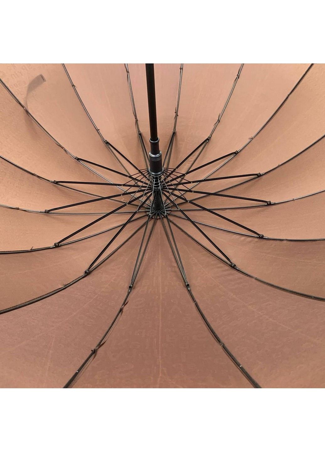 Коричневый женский зонт-трость 100 см Toprain (258638230)