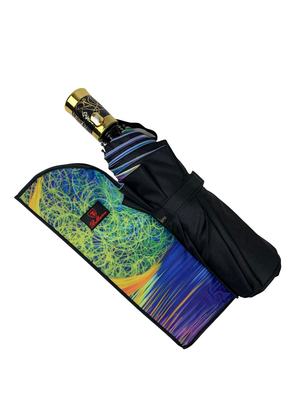 Чорна жіночий напівавтомат зонт 99 см Bellissima (258638207)