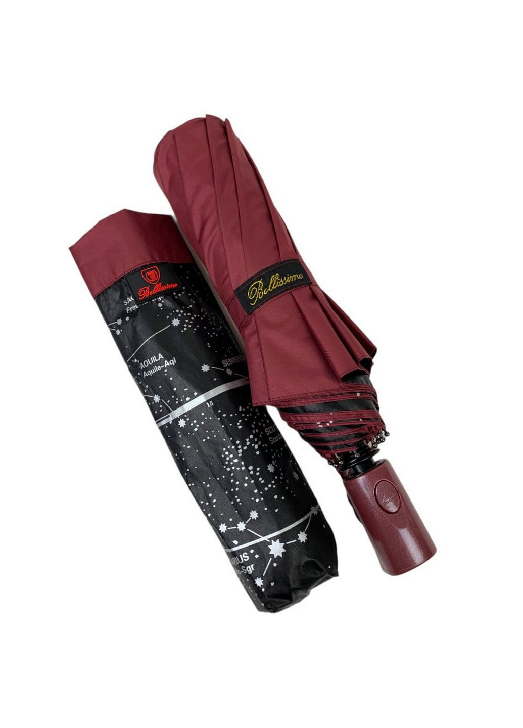 Бордова жіночий напівавтомат зонт 100 см Bellissima (258637994)