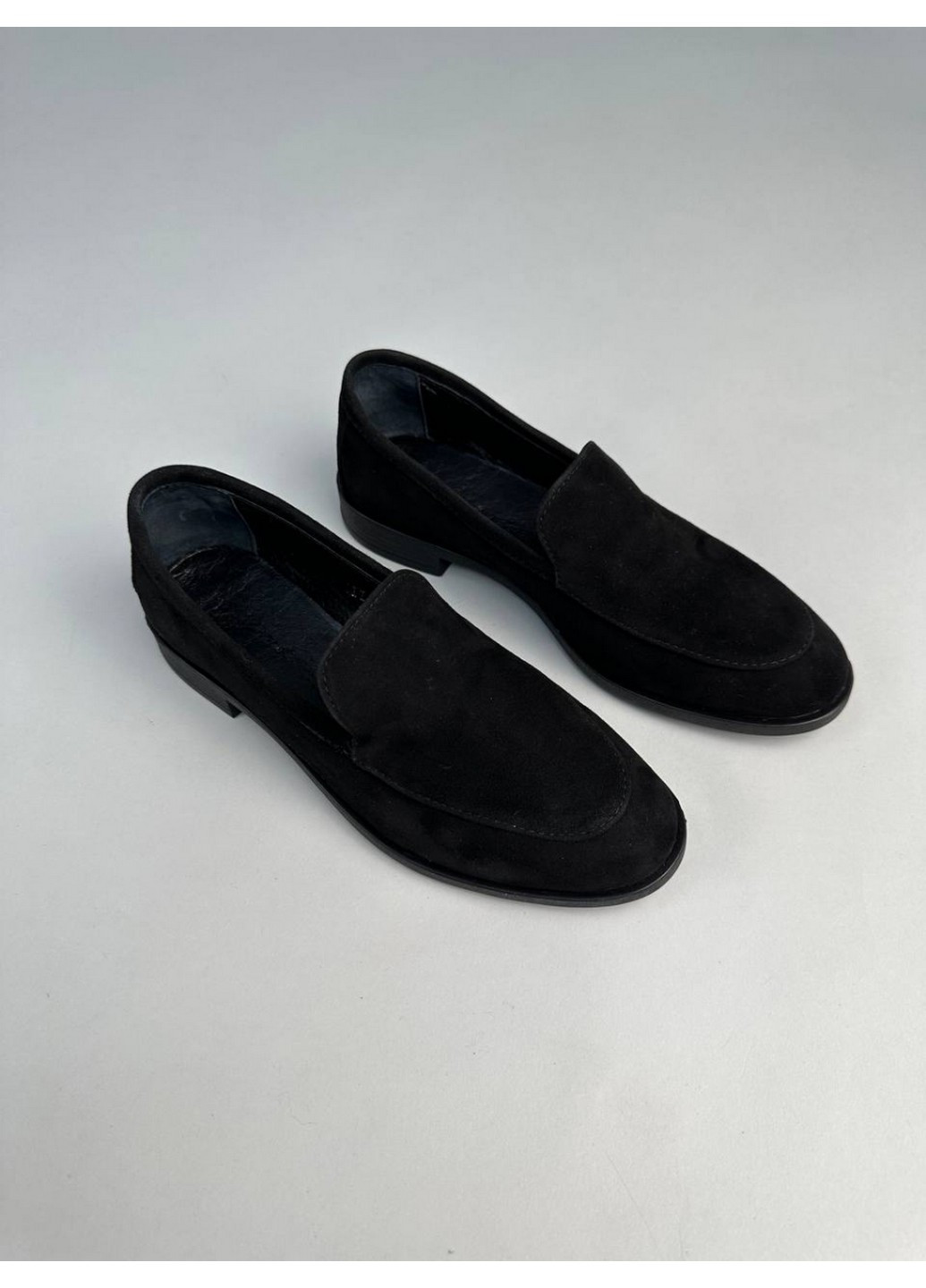 VZUTIK Жіночі велюрові лофери 36 чорний з натуральний велюр, україна — демісезон (258638816)