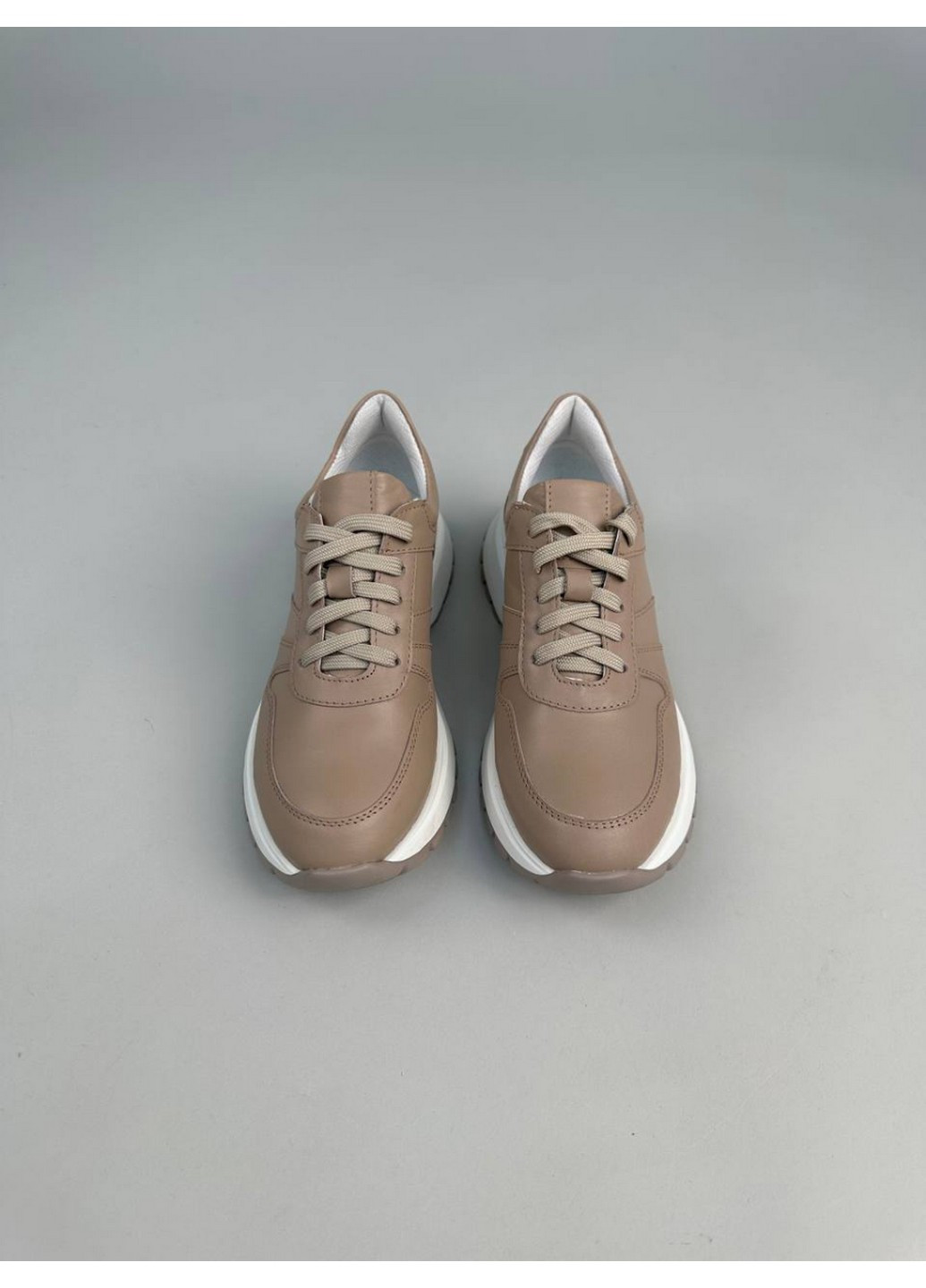 Женские кожаные кроссовки 37 VZUTIK бежевые демисезоны (258638858)